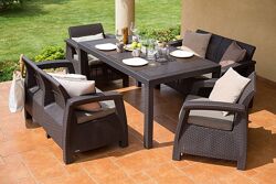  Комплект садовой мебели Keter Corfu Fiesta Set коричневый