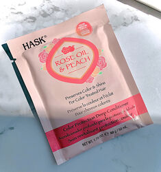 HASK Rose Oil &Peach Увлажняющая Маска-кондиционер для окрашенных волос 50г