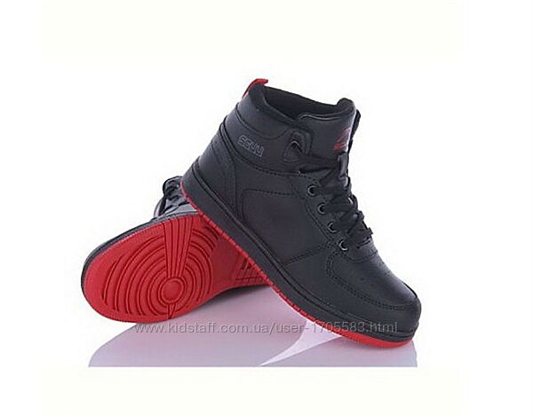  Кроссовки высокие черные демисезонные ботинки