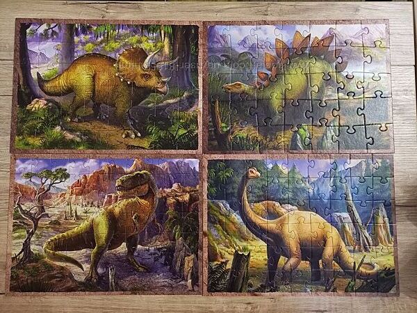 Пазли Динозаври 4 картинки