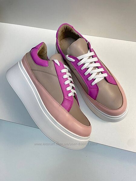 Яскраві шкіряні кеди - від виробника