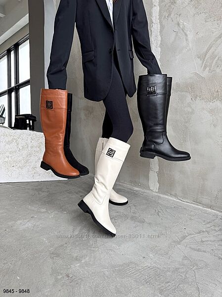 Зимові шкіряні чоботи у 4 кольорах - 36,37,38,39,40,41