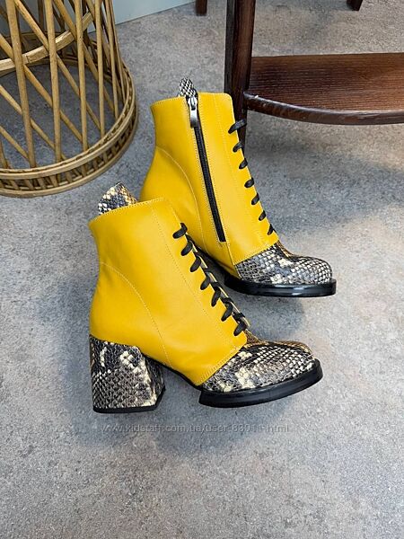 Стильні ботильони з натуральної шкіри - від виробника