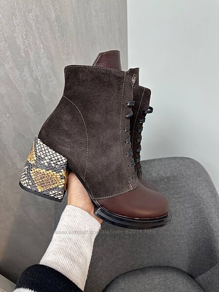 Стильні ботильони з натуральної шкіри - від виробника