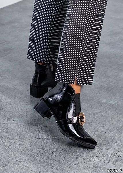 Елегантні Демі ботильони з натуральної шкіри - від виробника