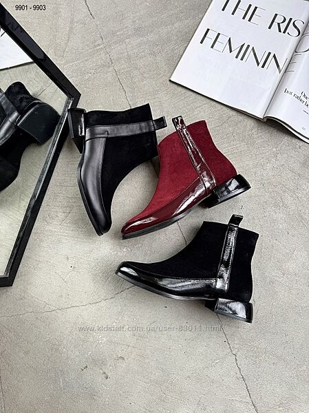 Стильні шкіряні черевики в наявності - 36,37,38,39,40,41