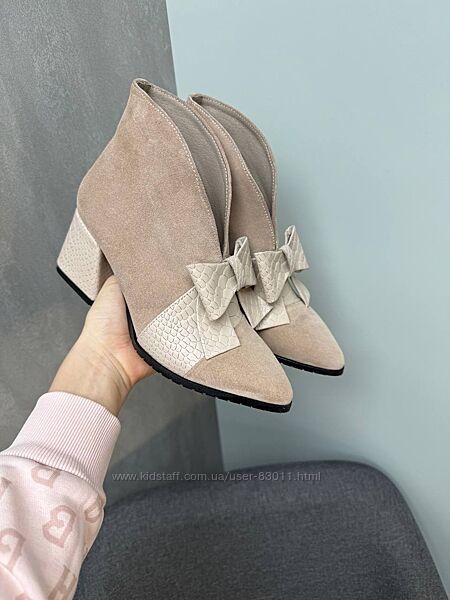 Стильні ботильони з натуральної шкіри - від виробника