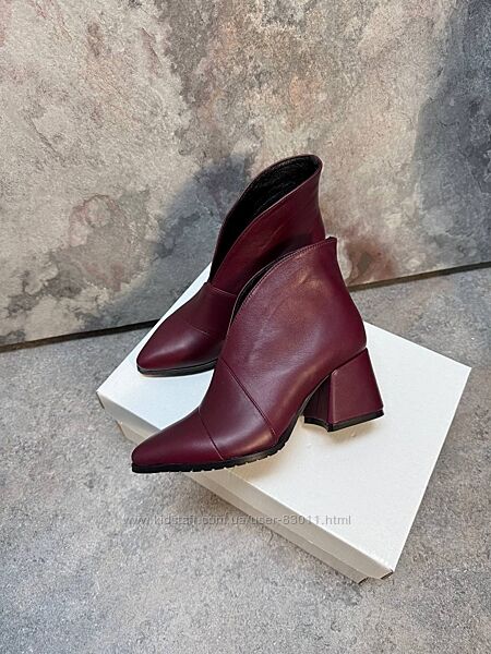 Стильні ботильони з натуральної шкіри - від виробника