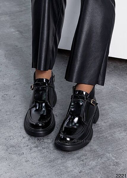 Стильні черевики з натуральної шкіри - 36,37,38,39,40,41