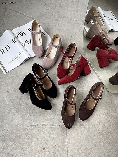 Шкіряні туфлі на зручних підборах в наявності - 36,37,38,39,40,41