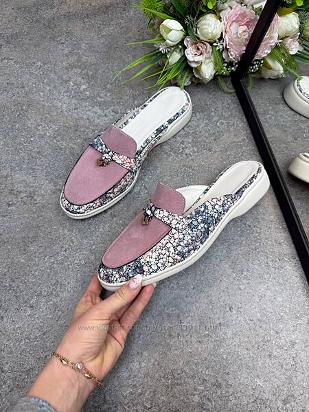 Зручні та стильні мюлі з натуральної шкіри - від виробника