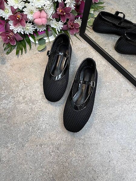 Трендові балетки сітка з натуральною шкірою - від виробника