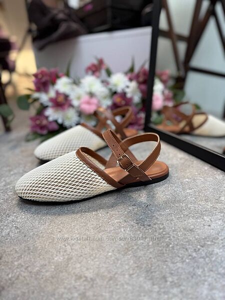 Трендові босоніжки сітка з натуральною шкірою - від виробника