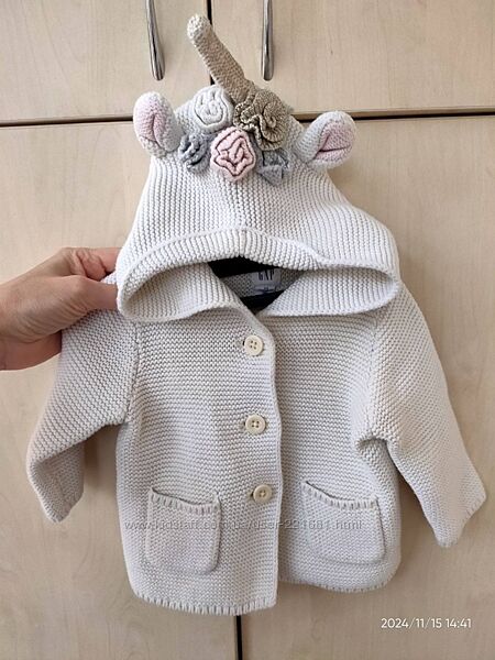 Кофтинка GAP єдиноріг 3-6 міс. зріст 58-69