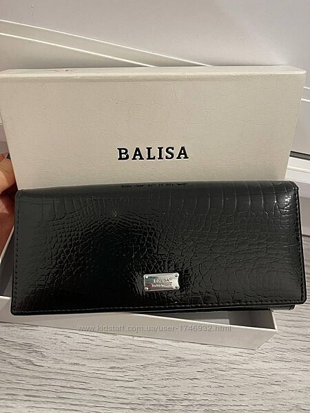 Чорний шкіряний гаманець Balisa