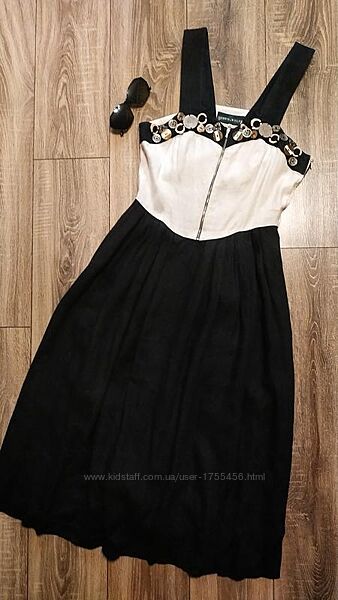 Berwin & wolff лен 100 сарафан/платье миди на бретелях/стильный дизайн 