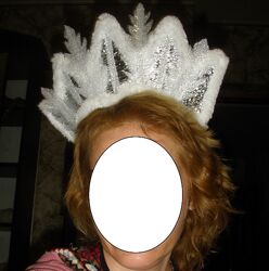 Кокошник Маскарадная карнавальная новогодняя корона - обруч для взрослых 