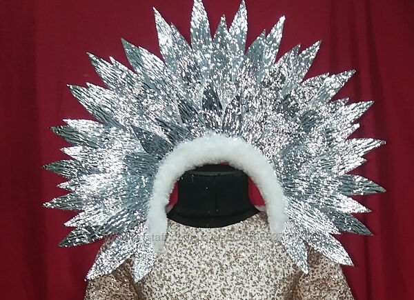 Новогодняя карнавальная маскарадная большая корона для взрослых Новая