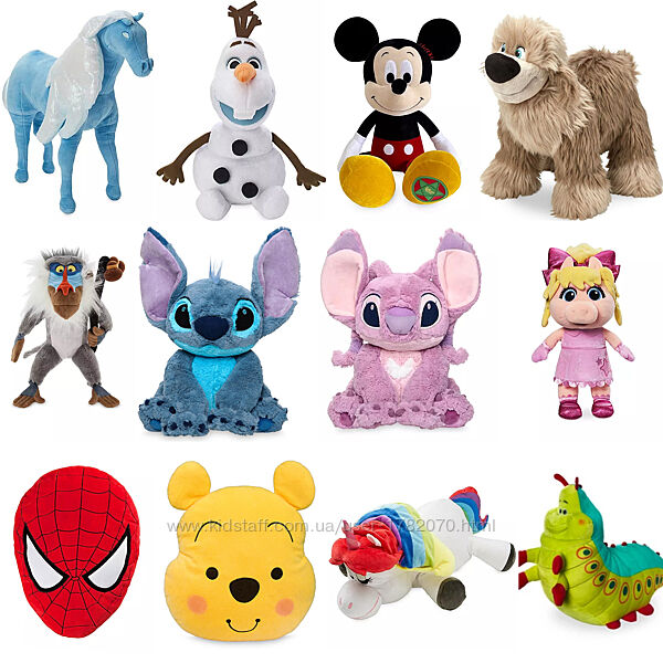 Мягкие плюшевые игрушки Disney