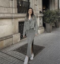 Куртка кожанка косуха кожаная курточка бершка bershka XS M L