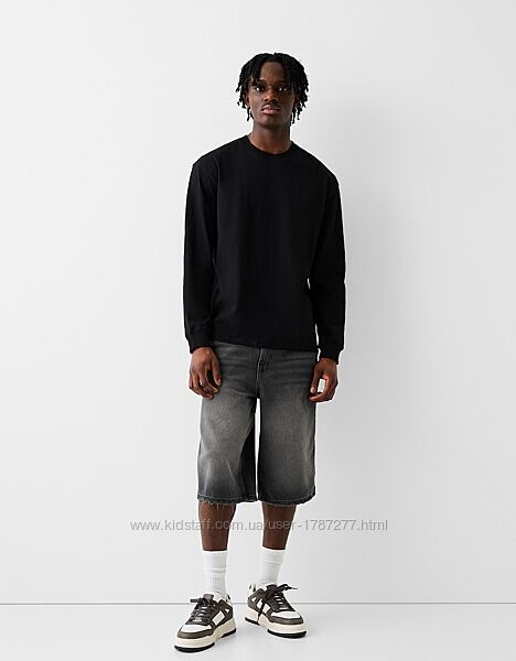 В наявності бершка шорти скейтер багі bershka skater baggy 32 34 36 38 40 4