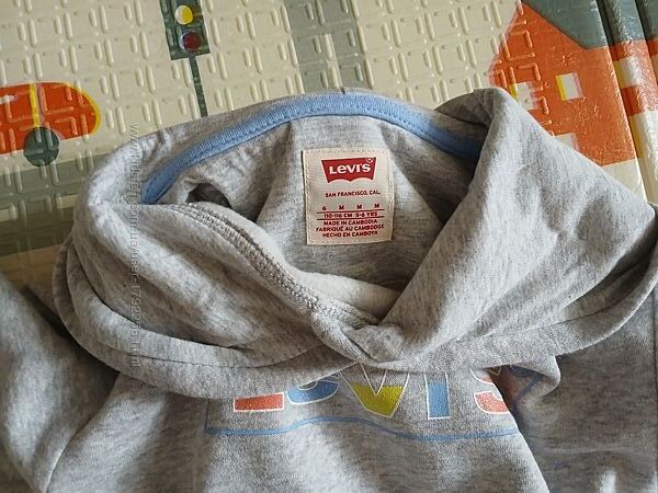 Утепленный полувер худи толстовка levi&acutes 110 116 5-6 л