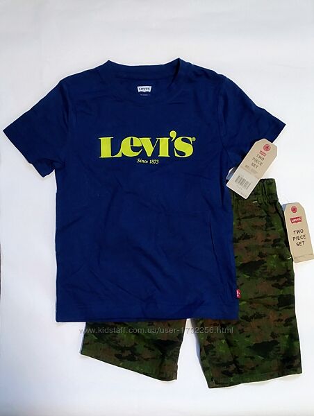 Levi&acutes оригинал из сша летний костюм комплект мягкая футболка Шорты