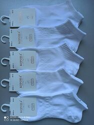 36-41 білі котонові короткі, носки з різними узорами