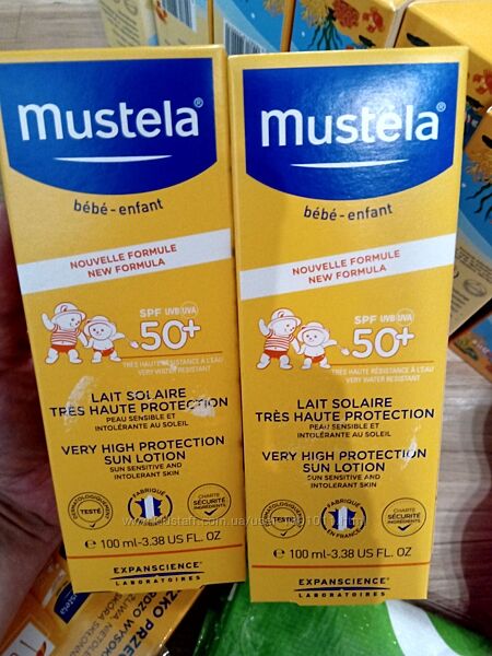 Мустела mustela солнцезащитный крем для детей