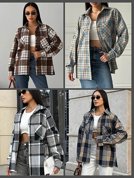 Тепла сорочка oversize женская тёплая шерстяная рубашка люкс якiсть