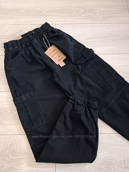 Карго джинси брюки штани дитячі Детские джинсы карго штаны джоггеры 122-164