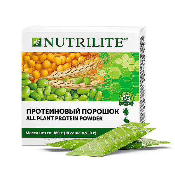  Протеїновий порошок у пакетиках-стіках Nutrilite 180 г 18 стіків по 10 г