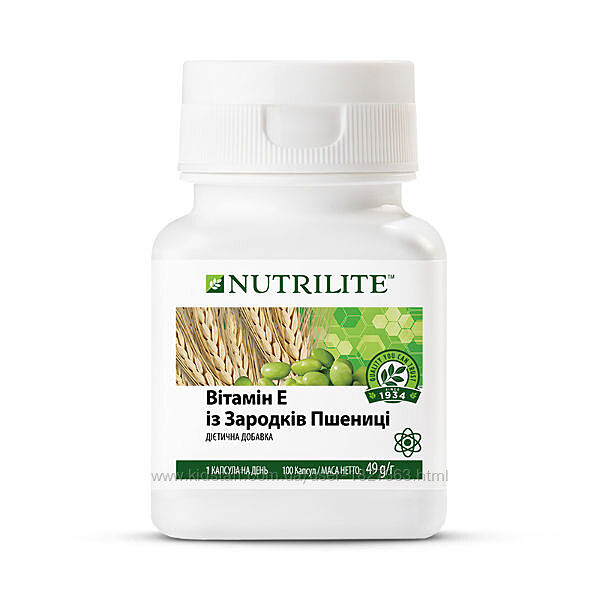 Nutrilite Вітамін Е із зародків пшениці 100 капсул