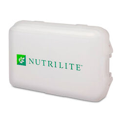 Фірмова коробка для таблеток Nutrilite  Довжина 10,2 см, ширина 6,2 см
