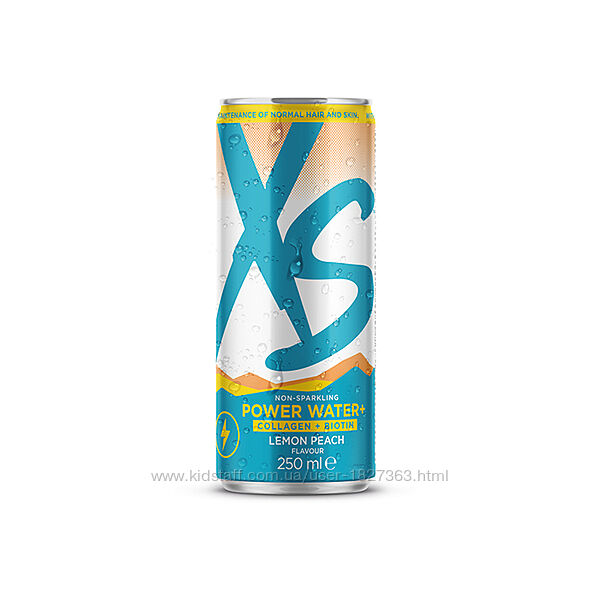 XS Power Water Енергетичний напій з колагеном і біотином 12 банок по 250 мл