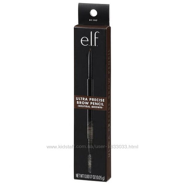 Олівець для брів. e. l. f cosmetics ultra precise brow pencil- neutral brown