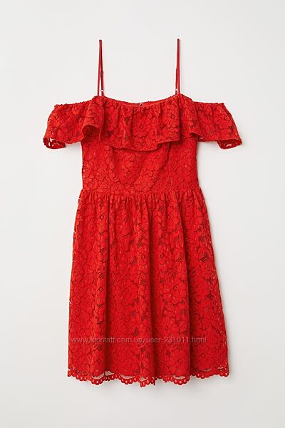 Красивое красное платье H&M. Оригинал. Супер скидка
