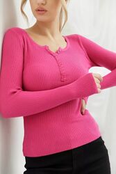 Демісезонний джемпер в рубчик з гудзиками 42-46 в неймовірних кольорах