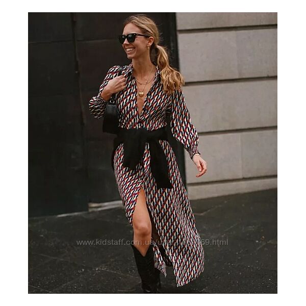 Віскозне максіплаття сорочка zara