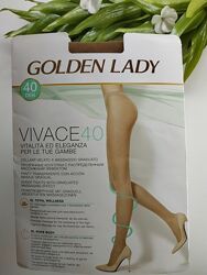 Колготки без шортиків однорідні по всій довжині golden lady vivace 40
