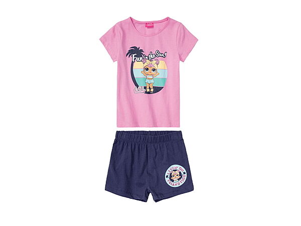 Піжама футболка і шорти для дівчинки Disney L. O. L. 371167 158-164 см 12-14 years рожевий