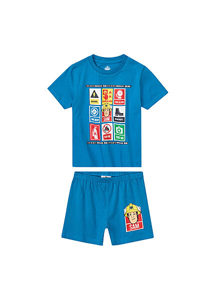 Піжама футболка і шорти для хлопчика Disney Fireman Sam 371169 086-92 см 12-24 months синій
