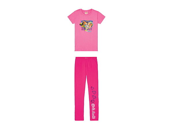 Піжама футболка і штани для дівчинки Disney Lego 394525 098-104 см 2-4 years рожевий