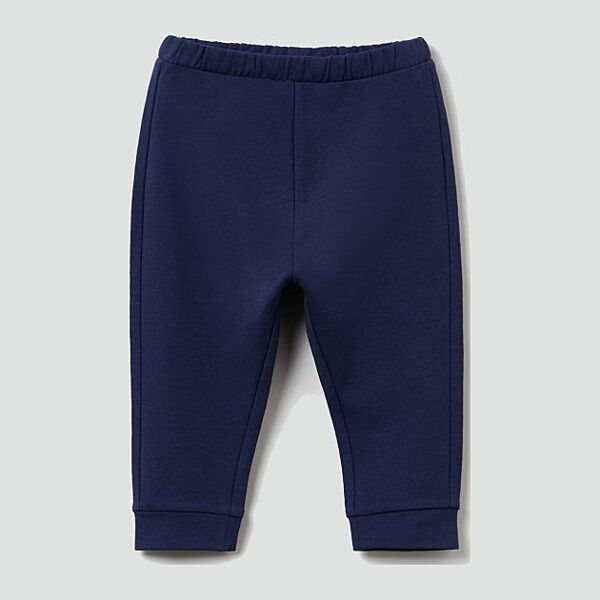 Спортивні штани джоггери двунитка для дівчинки Fagottino 1281792 086 см 18-24 months темно-синій