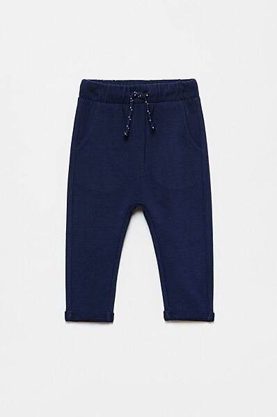 Спортивні штани джоггери двунитка для хлопчика Fagottino 1077139 080 см 12-18 months темно-синій