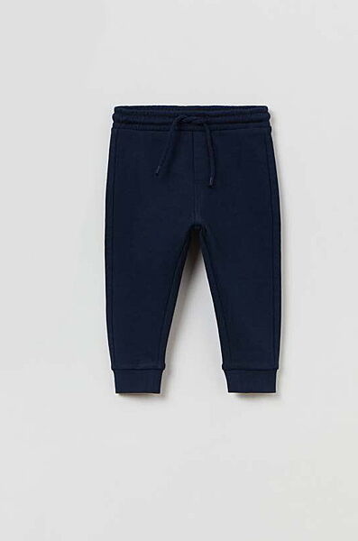Спортивні штани джоггери двунитка для хлопчика OVS BDO74783 086 см 18-24 months темно-синій