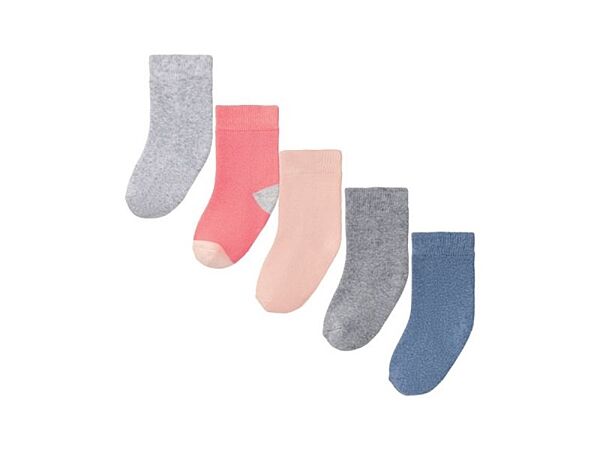 Термошкарпетки набір 5 пар. для дівчинки Lupilu 363013-1 19-22 Різнобарвний