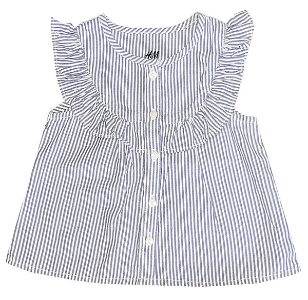 Блузка бавовняна для дівчинки H&M 0574282001 блакитний