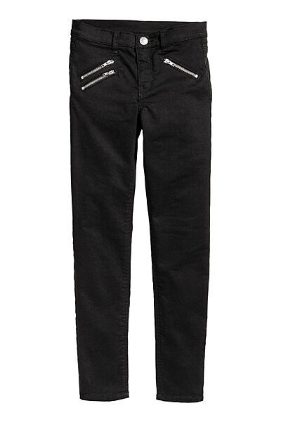 Штани Skinny еластичні з низькою посадкою для дівчинки H&M 0420215001 чорний