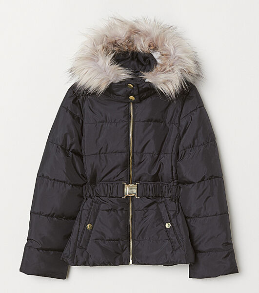 Зимова куртка на плюшевій підкладці для дівчинки H&M 0649510001 чорний